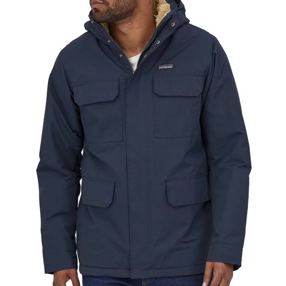 Patagonia Mens Large Isthmus Parka Jacket New Navy
